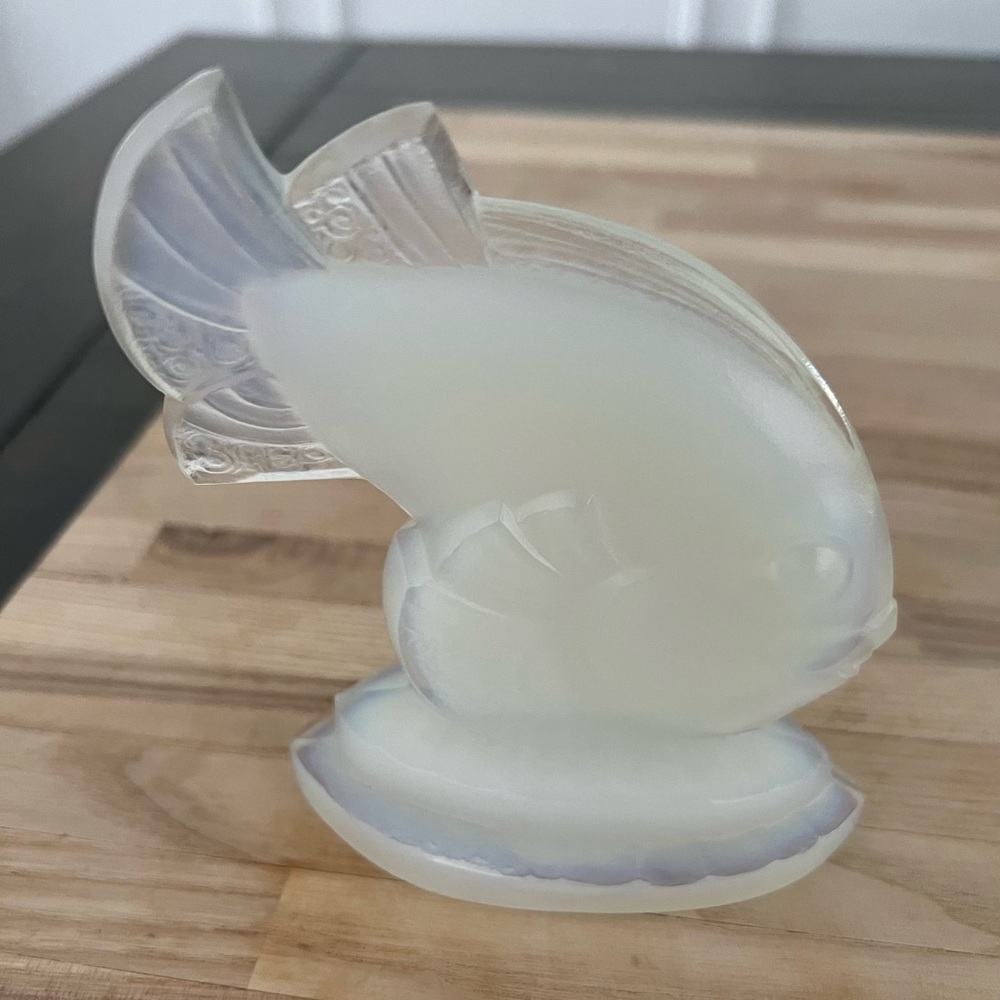 Sabino Opalescent Crystal Fish Sculpture “POISSON SAINT GEORGE" RARE 1920s-1930s